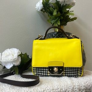 Kate spade leather/plaid crossbody